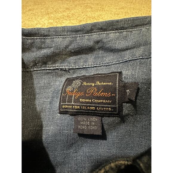 Tommy Bahama Indigo Palms Denim Shirt Men’s XL Blue Short Sleeve Button Up - Picture 2 of 5